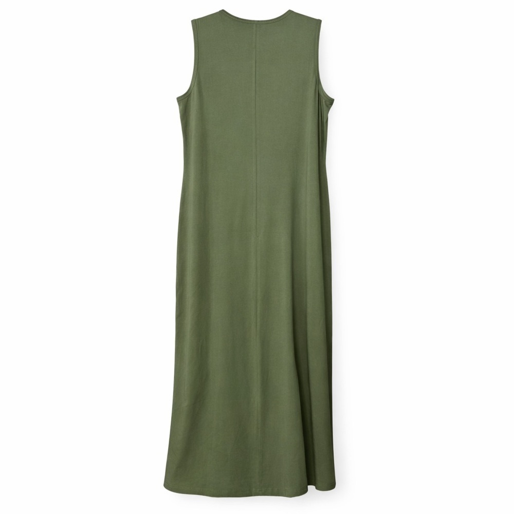 d & Co Size Medium Sleeveless Olive Green Maxi Dress Never Worn - Picture 2 of 6
